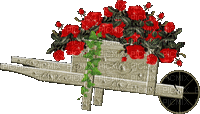 brouette de fleurs - Безплатен анимиран GIF
