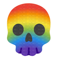 Emoji supply rainbow skull - zdarma png