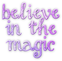 soave text believe magic christmas purple - PNG gratuit