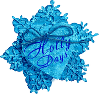 Christmas.Winter.Snowflake.Heart.Blue - darmowe png