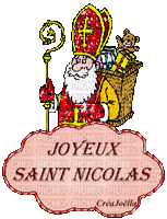 joyeux saint nicolas - GIF animado gratis