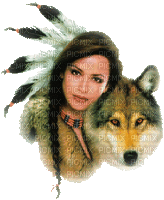 Indianka z wilkiem - Kostenlose animierte GIFs