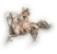 femme a cheval - kostenlos png