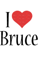 Kaz_Creations Text-I-Love-Bruce - 免费PNG
