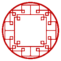 red round circle Chinese Asian frame - GIF animé gratuit