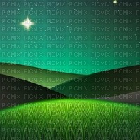 Green Field and Night Sky - ücretsiz png