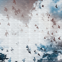 soave background animated  clouds bird  brown blue - Gratis animeret GIF