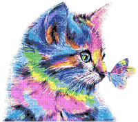 Rainbow cat - безплатен png