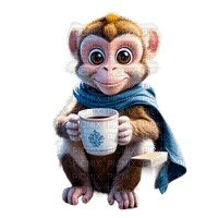 café petit personnage - PNG gratuit