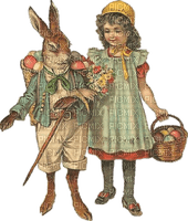 Ostern, Hase, Mädchen, Ostereier - Free PNG