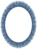 oval blue frame - Free PNG