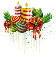 Kaz_Creations Christmas  Candles Decorations Baubles Balls - безплатен png