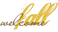 soave text autumn welcome fall brown yellow - bezmaksas png