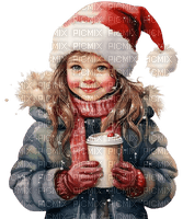 loly33 enfant hiver chocolat - gratis png