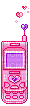 cute love pixel phone - 免费动画 GIF
