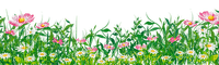 Kaz_Creations Grass Flowers Garden - PNG gratuit