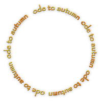 soave text autumn ode circle yellow orange - kostenlos png