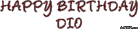 Dio brando birthday - Zdarma animovaný GIF