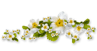 Yellow white flowers deco [Basilslament] - nemokama png