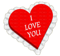 I Love You Heart - Бесплатный анимированный гифка