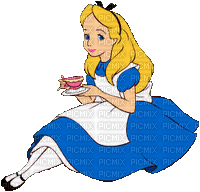Alice im Wunderland - Animovaný GIF zadarmo