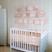 Baby Nursery with Rose Quartz Shelf - png gratis