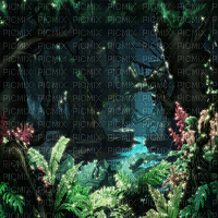 Y.A.M._Fantasy jungle forest background - GIF animate gratis