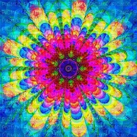 multicolore art image rose bleu jaune multicolored color kaléidoscope kaleidoscope effet encre - PNG gratuit