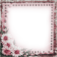 soave frame paper vintage flowers autumn pink - png grátis