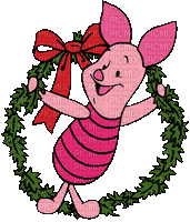 Winnie pooh Christmas - Ilmainen animoitu GIF
