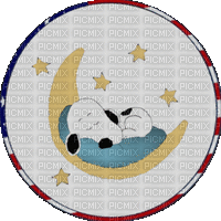 Snoopy Snoozing - Бесплатный анимированный гифка