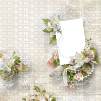 frame cadre rahmen tube blumen fleur flower vintage sepia fond - Ücretsiz animasyonlu GIF