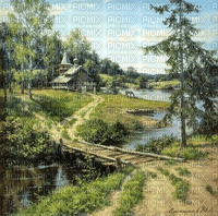 Rena Vintage Hintergrund Background Landschaft - zdarma png