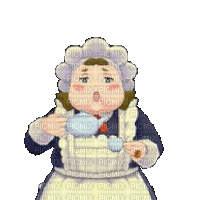 Tea Time with Lady - Free animated GIF