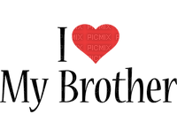 Kaz_Creations Text-I-Love-My-Brother - δωρεάν png