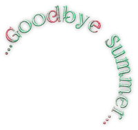 soave text goodbye summer pink green - 免费PNG