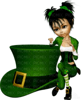 st. patrick's day, green cookie doll,  paintinglounge - bezmaksas png