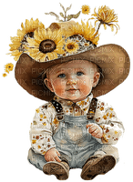 Sunflowers - Cowboy - Baby - png ฟรี