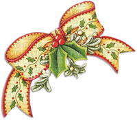 soave deco christmas vintage holly bow red - безплатен png