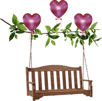 Kaz_Creations Garden Seat  Swing Love - ingyenes png