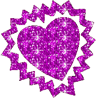 coeur violet brillant