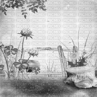 Y.A.M._Summer Fantasy tales background black-white - Free animated GIF