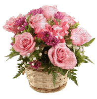 patymirabelle fleurs corbeille roses - 免费PNG