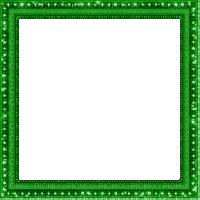 Green glitter frame gif - Animovaný GIF zadarmo
