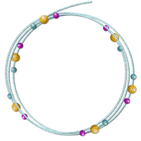 Kaz_Creations Deco Beads Circle Frames Frame  Colours - png gratis