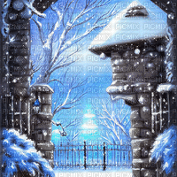 kikkapink animated winter background fantasy - Free animated GIF