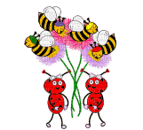 пчёлки - GIF animado gratis