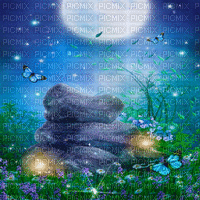 Y.A.M._Fantasy night moon background - Bezmaksas animēts GIF