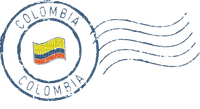 Colombia Stamp Text - Bogusia - ücretsiz png