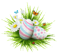 easter eggs glitter animation deco - Gratis animerad GIF